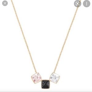 Swarovski Glance rose-gold tone plated necklace